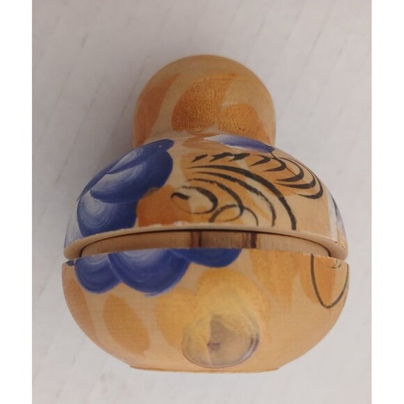 Nesting Dolls Hand Painted - 10 Pieces Light Wood Marked Soviet? RARE Large size - Picture 13 of 13